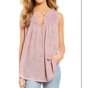 NWT Free People Women's New To Town Blouse Pink Size XS OVERSIZED